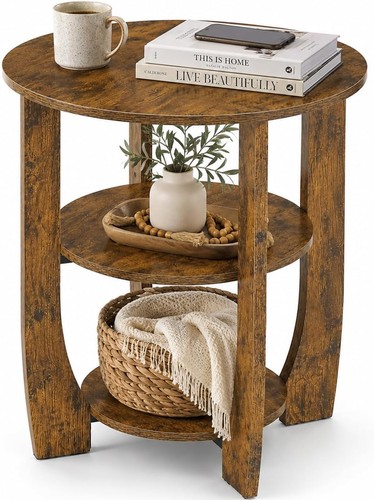 Round side table rustic - table,,