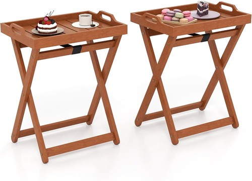 Outdoor wood tray - table, patio